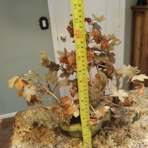 LARGE VINTAGE JAPANESE JADE TREE 14" TALL - Picture 10 of 16